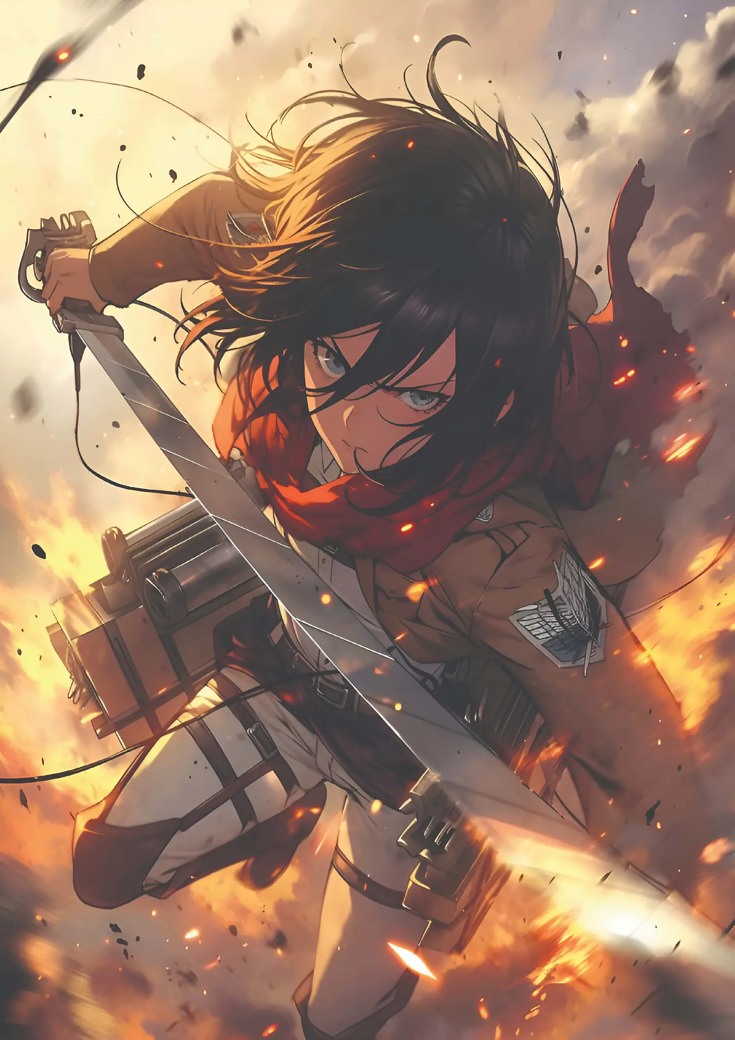 Poster Mikasa Ackerman Attack on Titan Anime 1