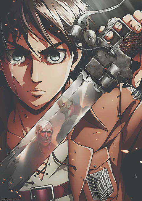 Poster Eren Yeager Attack on Titan Anime