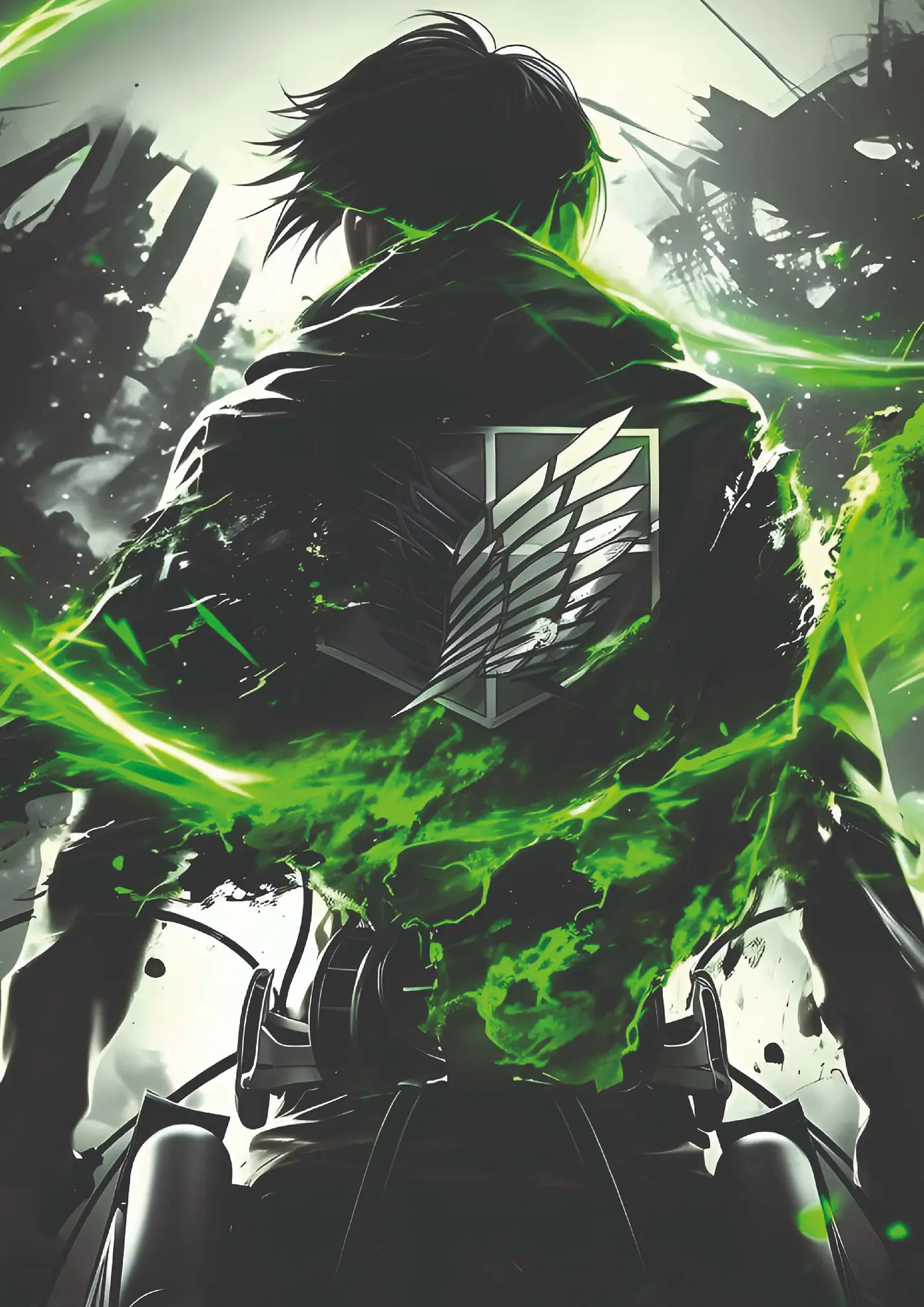Cuadro Levi Ackerman Cuerpo de Exploración Anime 1