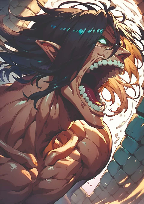 Cuadro Eren Titán de Ataque Shingeki no Kyojin