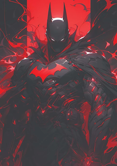 Cuadro Batman Rojo Oscuro DC Comics