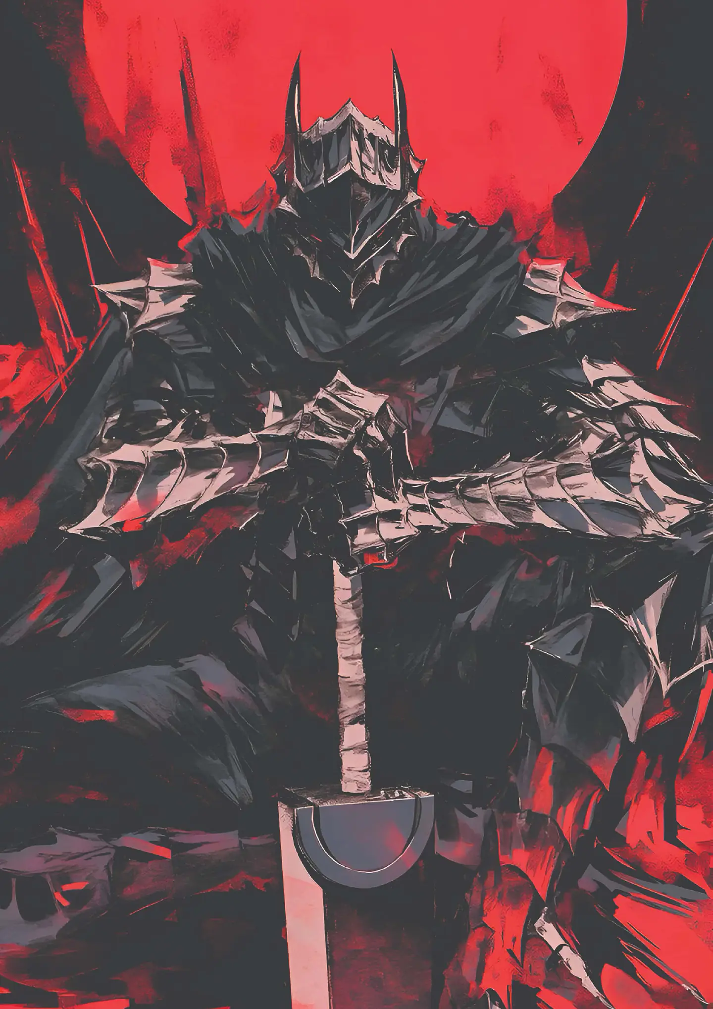 Cuadro Berserk Armadura Negra Guts Anime 1