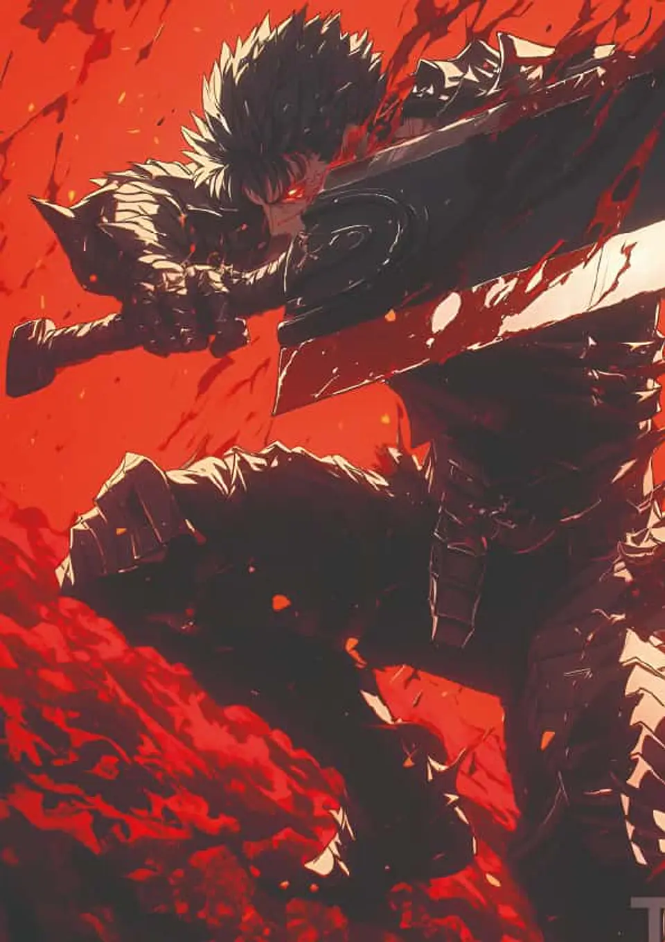 Cuadro Guts Berserk Espada Roja Anime 1