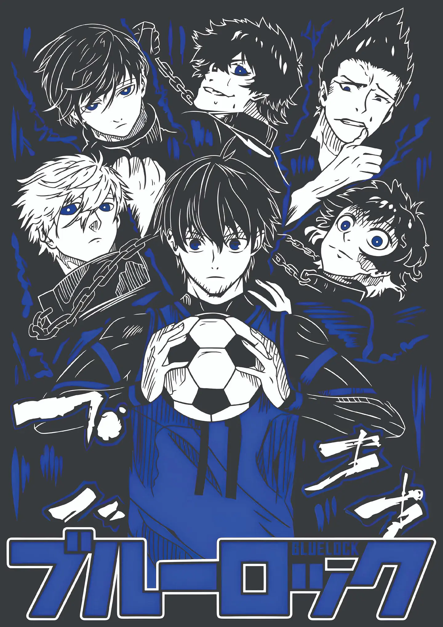 Cuadro Blue Lock Isagi y Rivales 1