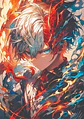 Cuadro Shoto Todoroki Fuego y Hielo - Miniatura 1