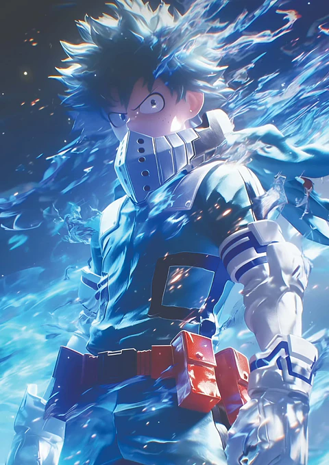 Cuadro Deku One For All Blue Aura