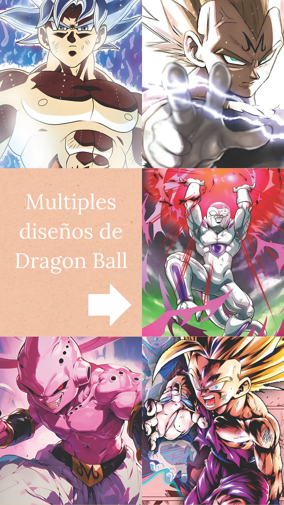 Colección de Cuadros Dragon Ball | 15 Diseños para Elegir | A4 1