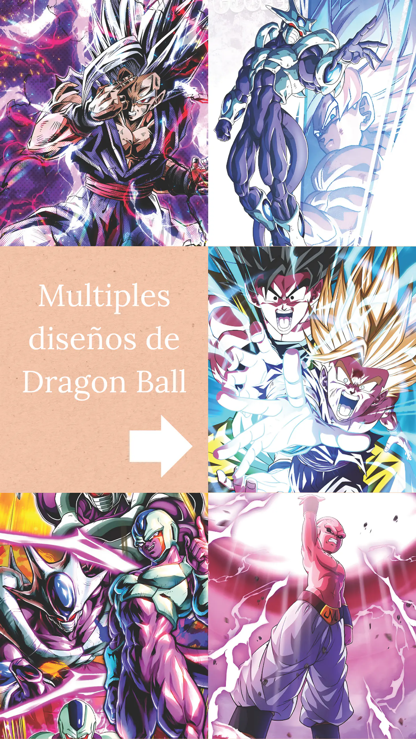 Colección de Cuadros Dragon Ball 2 | 15 Diseños para Elegir | A4 1
