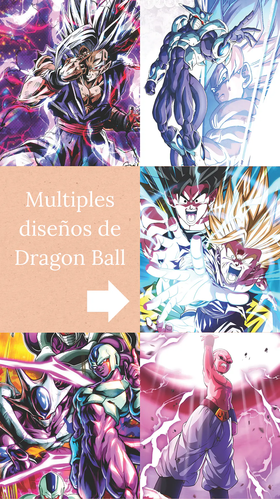 Colección de Cuadros Dragon Ball 2 | 15 Diseños para Elegir | A4 1