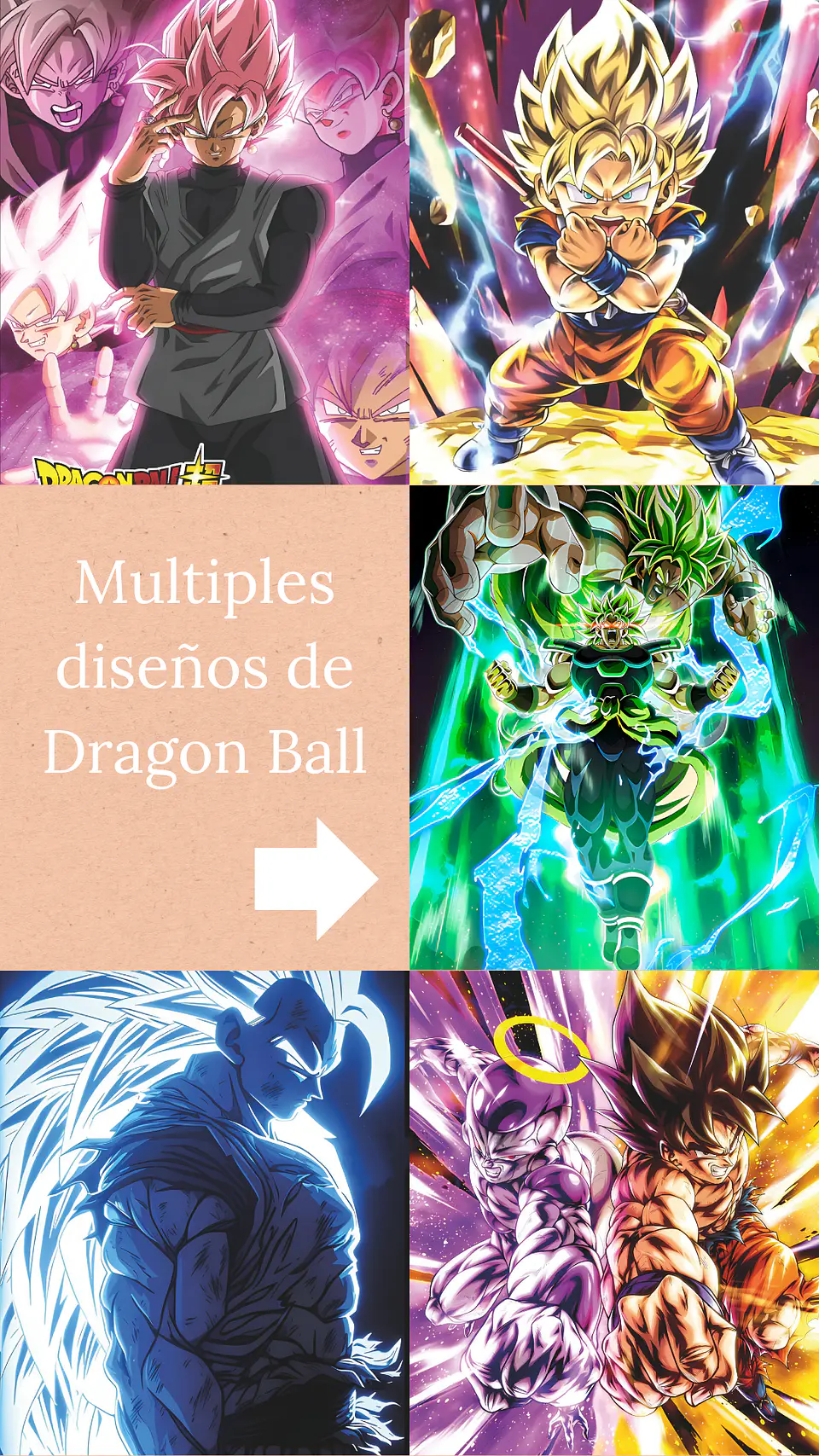 Colección de Cuadros Dragon Ball 3 | 15 Diseños para Elegir | A4 1