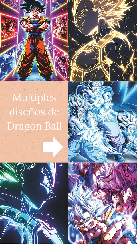 Colección de Cuadros Dragon Ball 4 | 15 Diseños para Elegir | A4