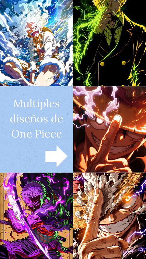 Colección de Cuadros One Piece 4 | Diseños para Elegir | A4