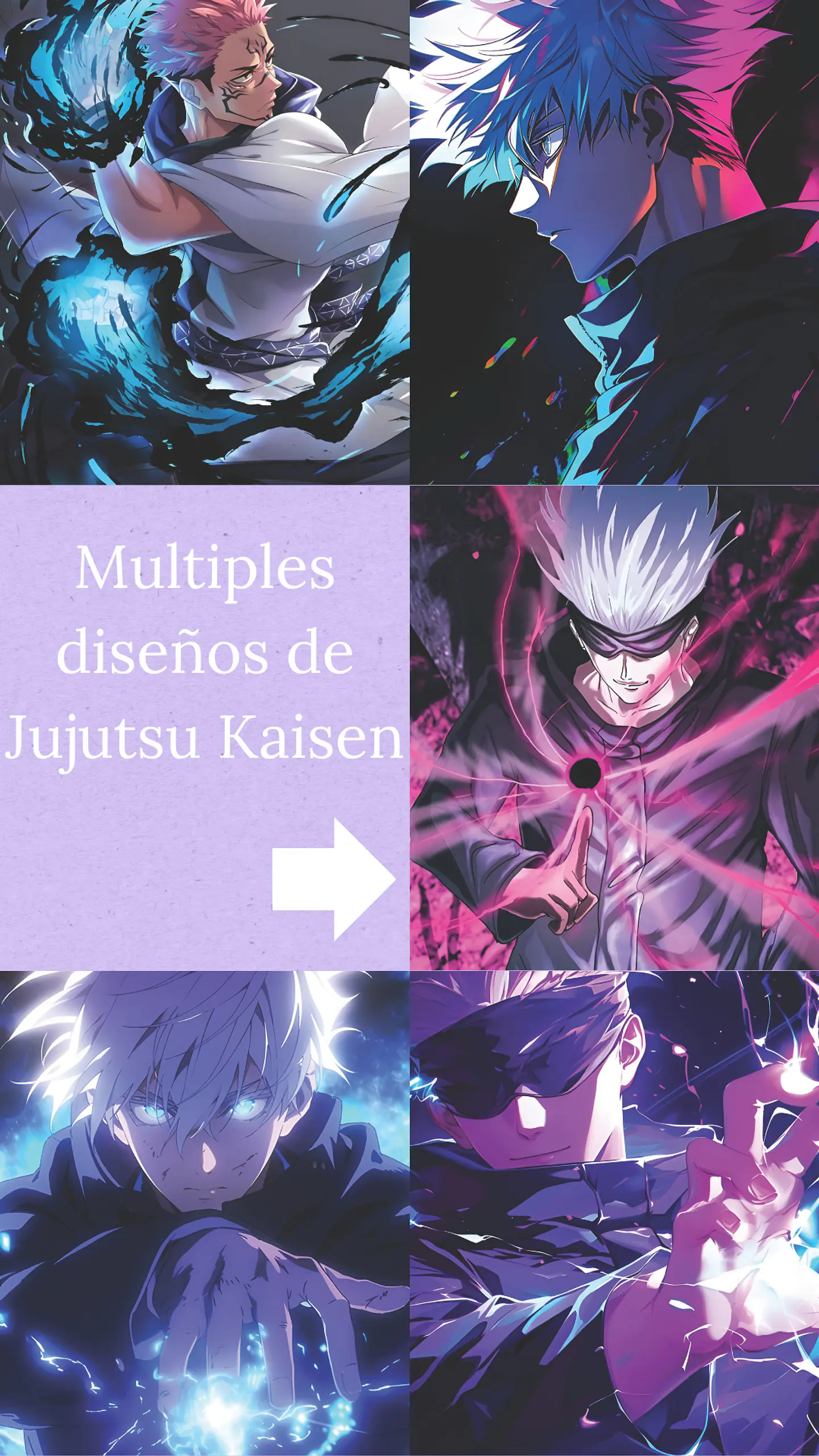 Colección de Cuadros Jujutsu Kaisen 1 | 15 Diseños para Elegir | A4 1