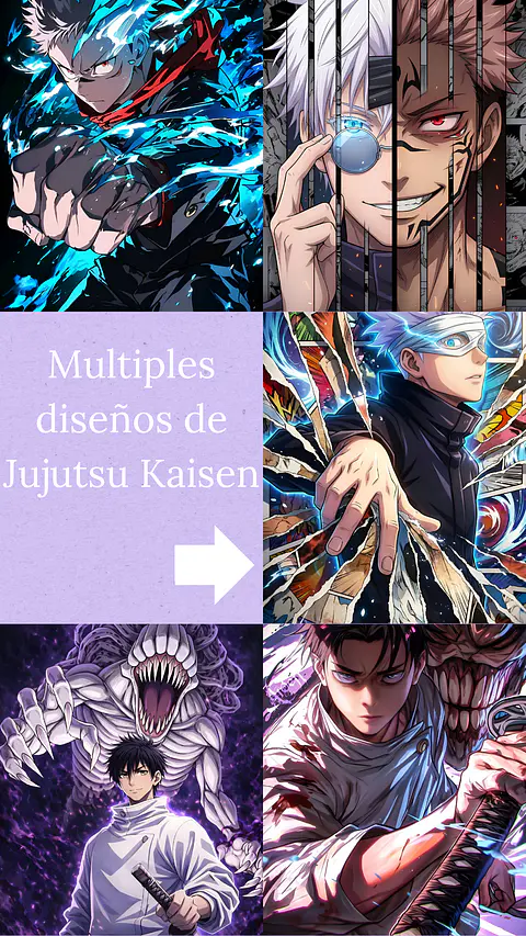 Colección de Cuadros Jujutsu Kaisen 4 | Diseños para Elegir | A4