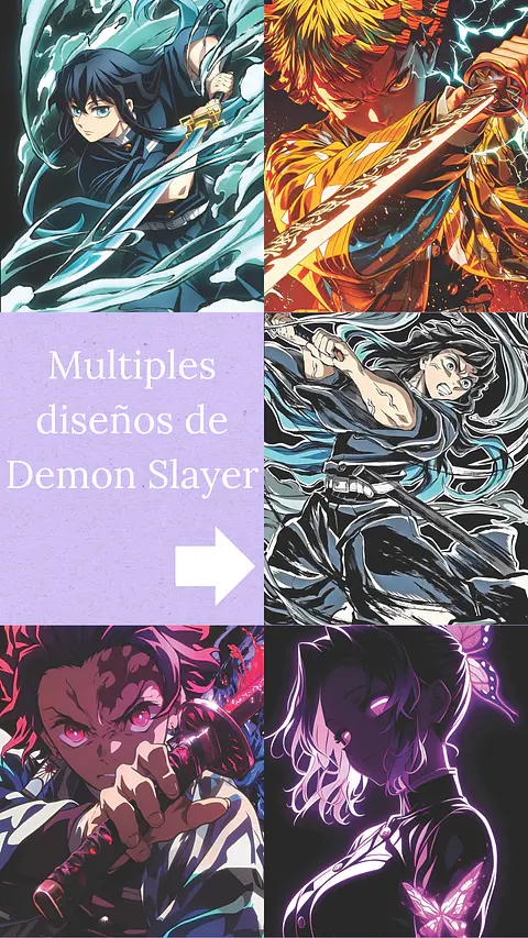 Colección de Cuadros Demon Slayer 1 | 15 Diseños para Elegir | A4