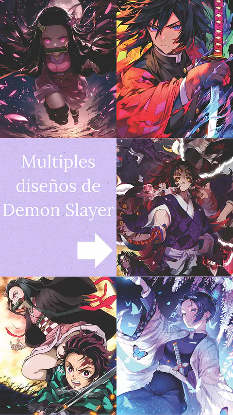 Colección de Cuadros Demon Slayer 2 | 15 Diseños para Elegir | A4