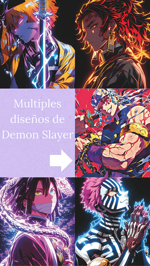 Colección de Cuadros Demon Slayer 4 | 15 Diseños para Elegir | A4