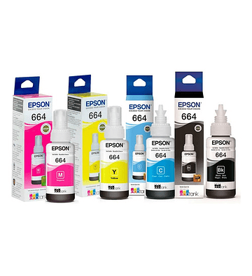 Tinta 664 Epson Pack De 4 Colores L110 L200 L210 L350 L355