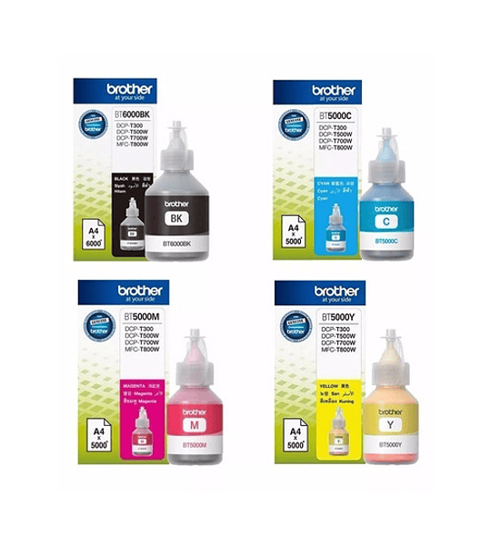 Tintas Brother Originales Bt6001 4 Colores Nuevas