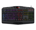 Teclado Gamer Redragon Harpe Pro K503a Rgb Qwerty Español Color Negro Con Luz Rgb