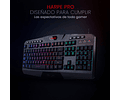 Teclado Gamer Redragon Harpe Pro K503a Rgb Qwerty Español Color Negro Con Luz Rgb