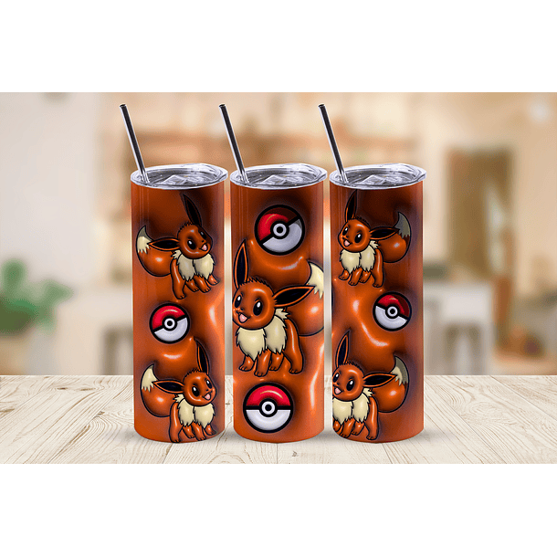 Vaso térmico 20 oz con diseño Pókemon - Eevee 1