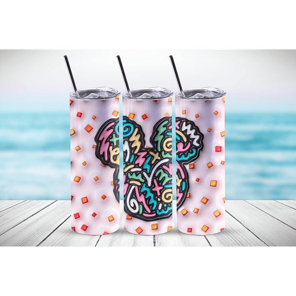 Vaso térmico 20 oz con diseño Disney 3D 1