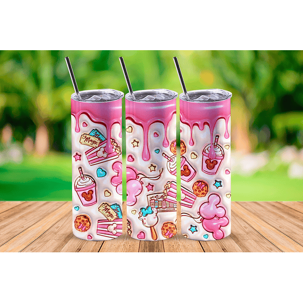 Vaso térmico 20 oz con diseño Disney Delicias 3D 1