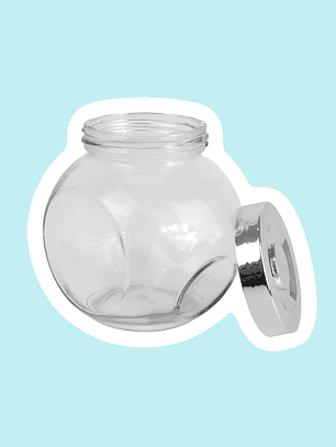 Frasco vidrio para comidas o texturas