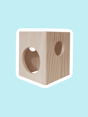 Casita madera con ventanas