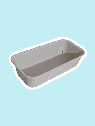 Recipiente rectangular para texturas