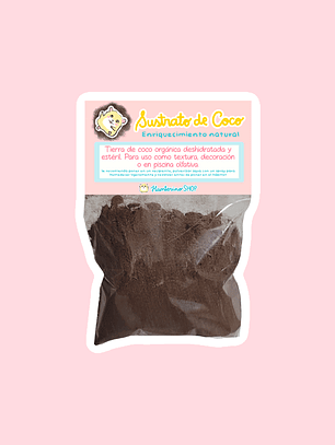 Sobre de textura sustrato de coco