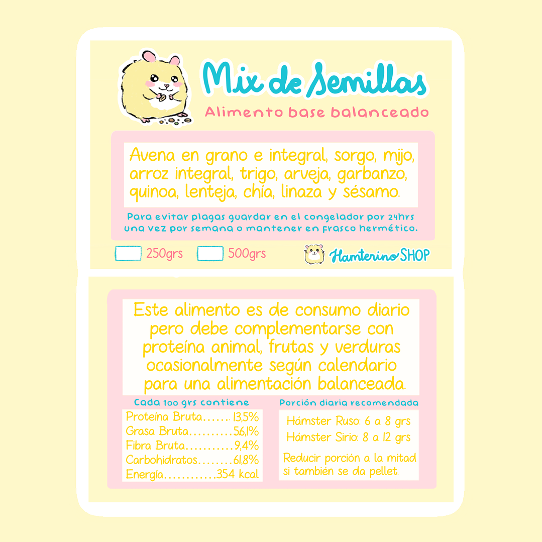 Mix balanceado de 14 Semillas Naturales 5