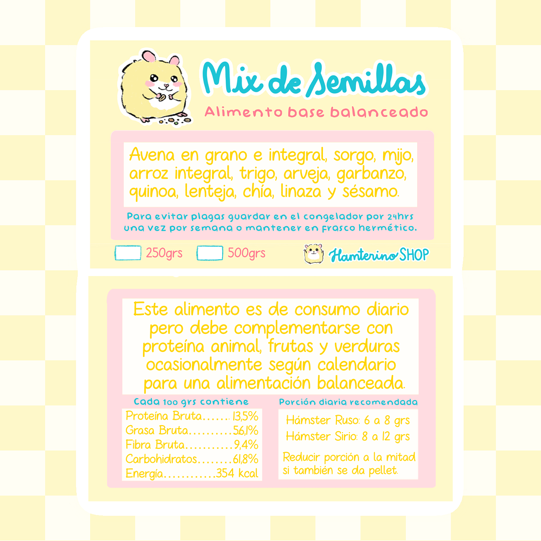 Mix balanceado de 14 Semillas Naturales 3