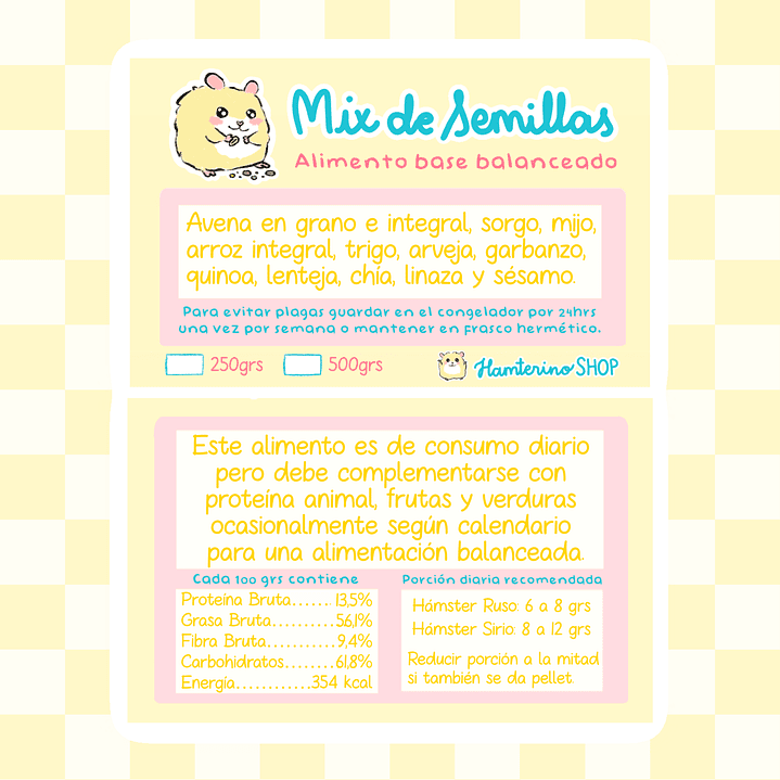 Mix balanceado de 14 Semillas Naturales 3