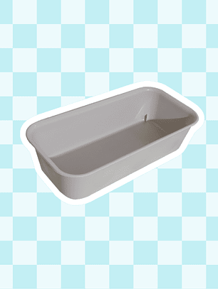 Recipiente rectangular para texturas