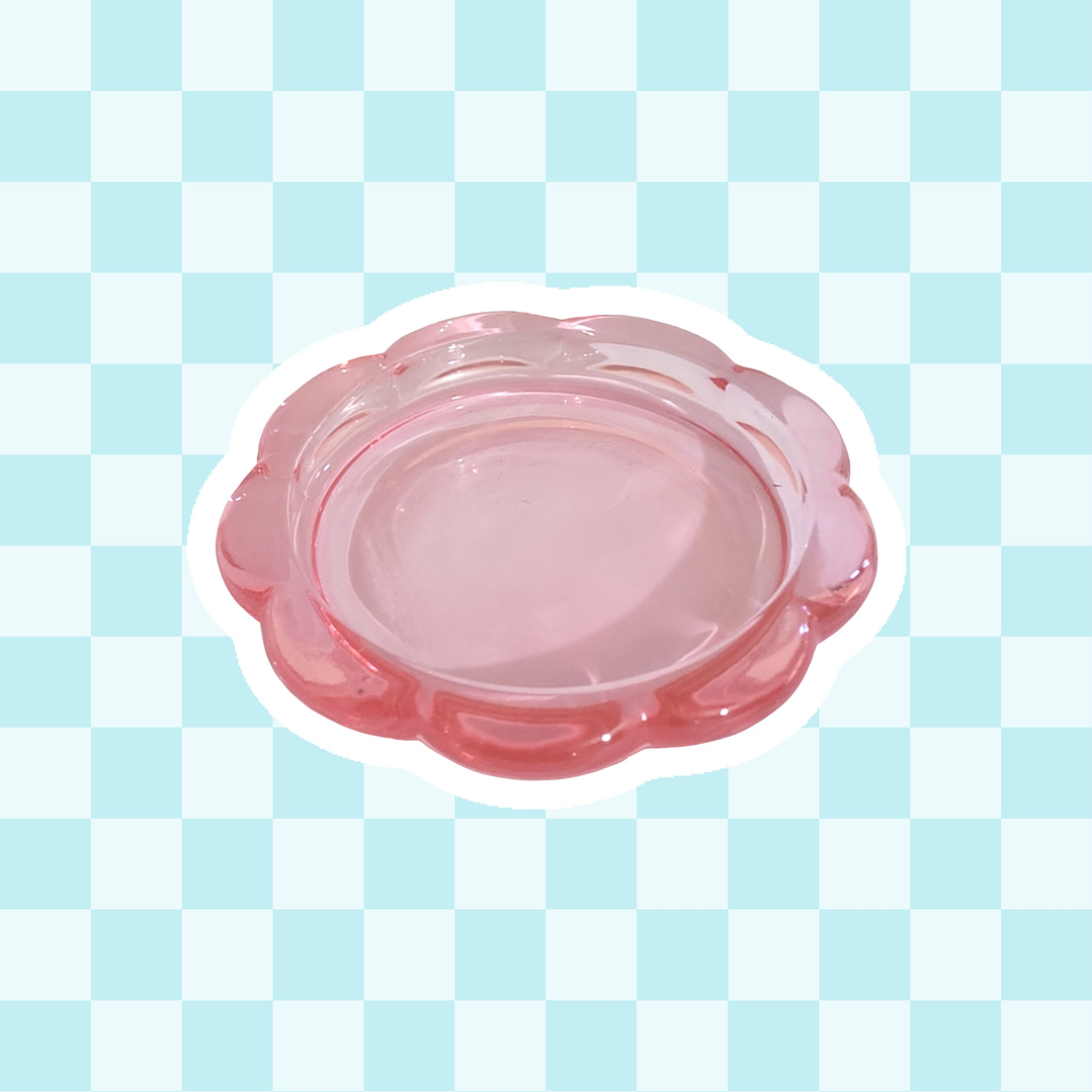 Plato de vidrio flor 1