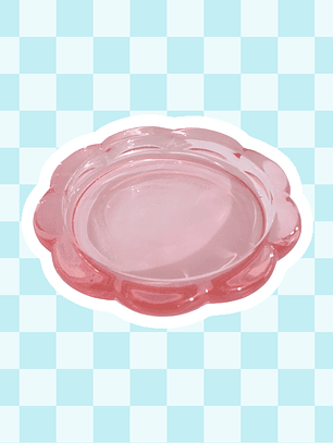 Plato de vidrio flor