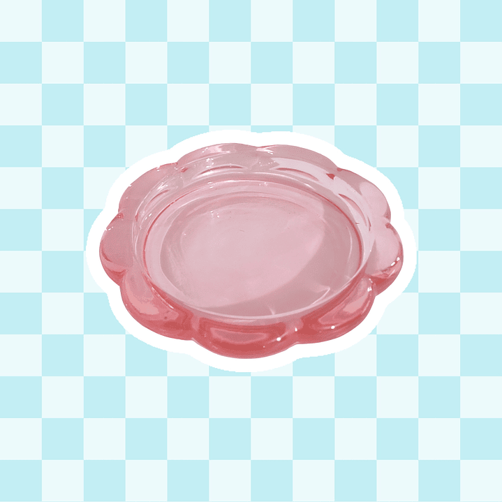 Plato de vidrio flor 1