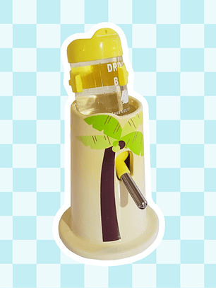 Portabebedero cerámico palmera