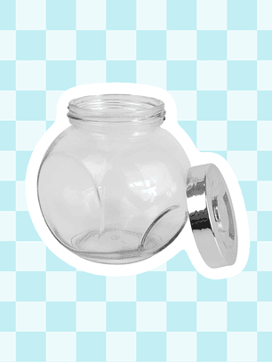 Frasco vidrio para refugio o almacenamiento