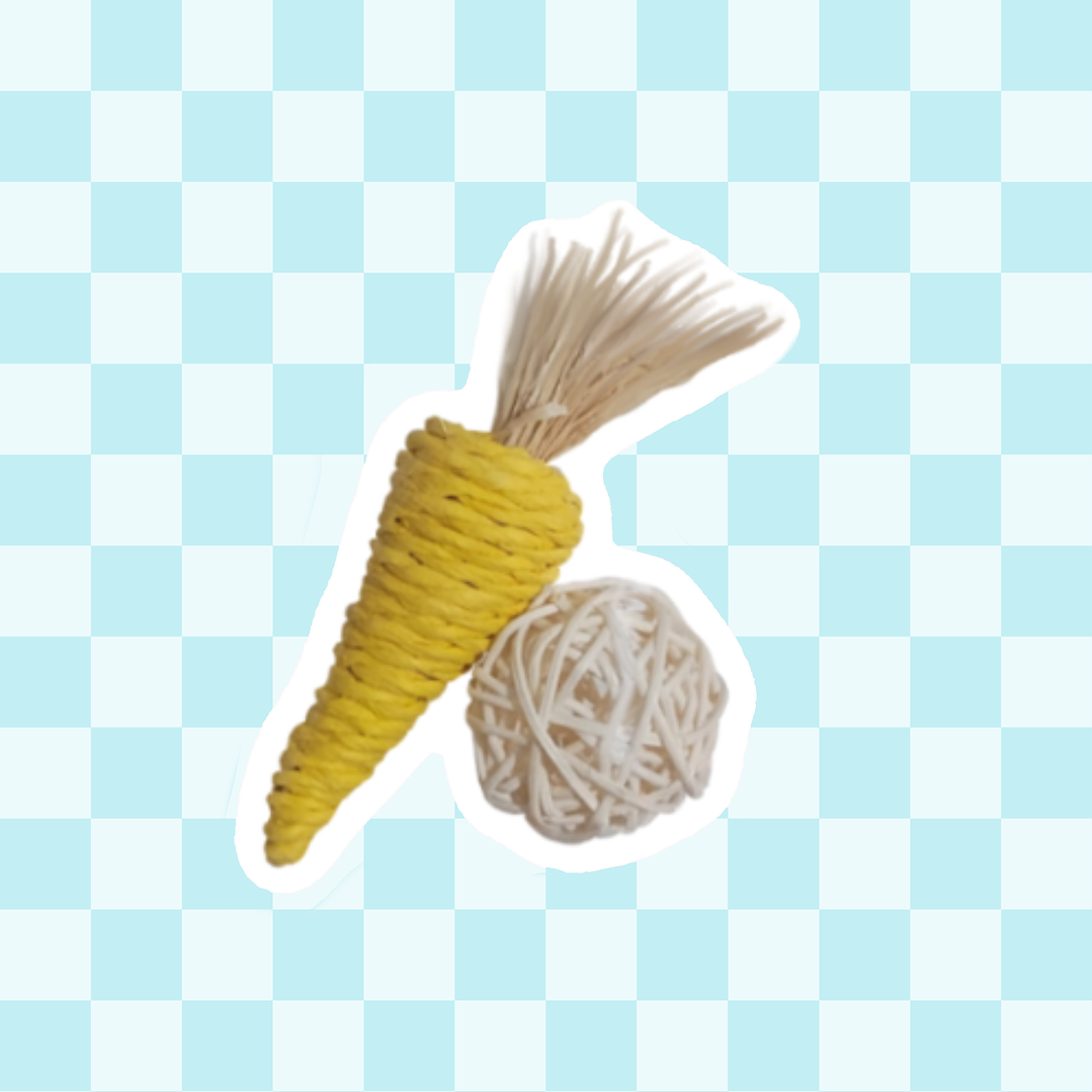 Zanahoria y bolita mimbre 1