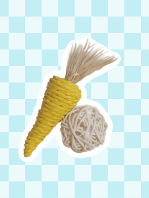 Zanahoria y bolita mimbre