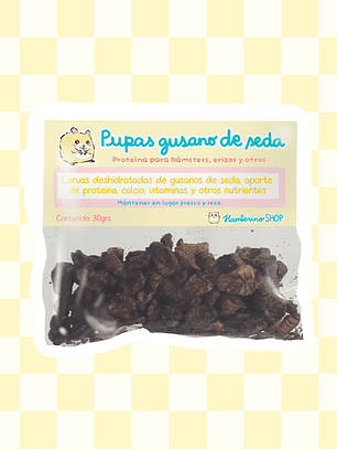 Pupas de Gusano de Seda deshidratadas 30 grs