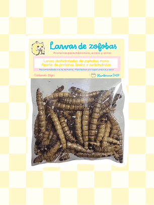 Larvas de Zofobas deshidratadas 20 grs