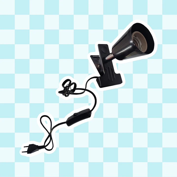 Lámpara para calor con pinzas 2