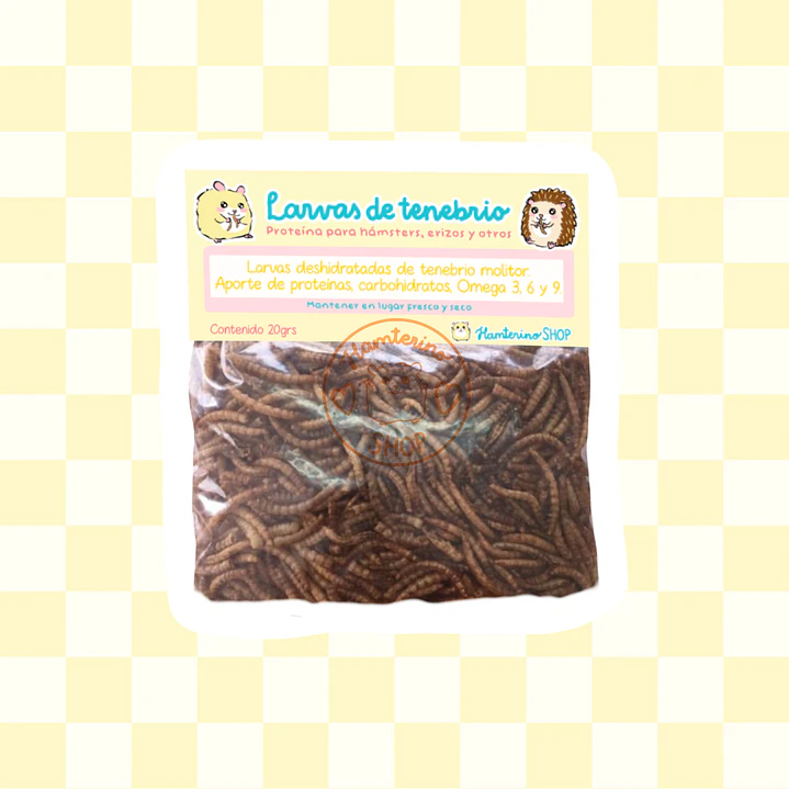 Larvas de Tenebrios deshidratados 20 grs 1