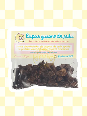 Pupas de Gusano de Seda deshidratadas 30 grs