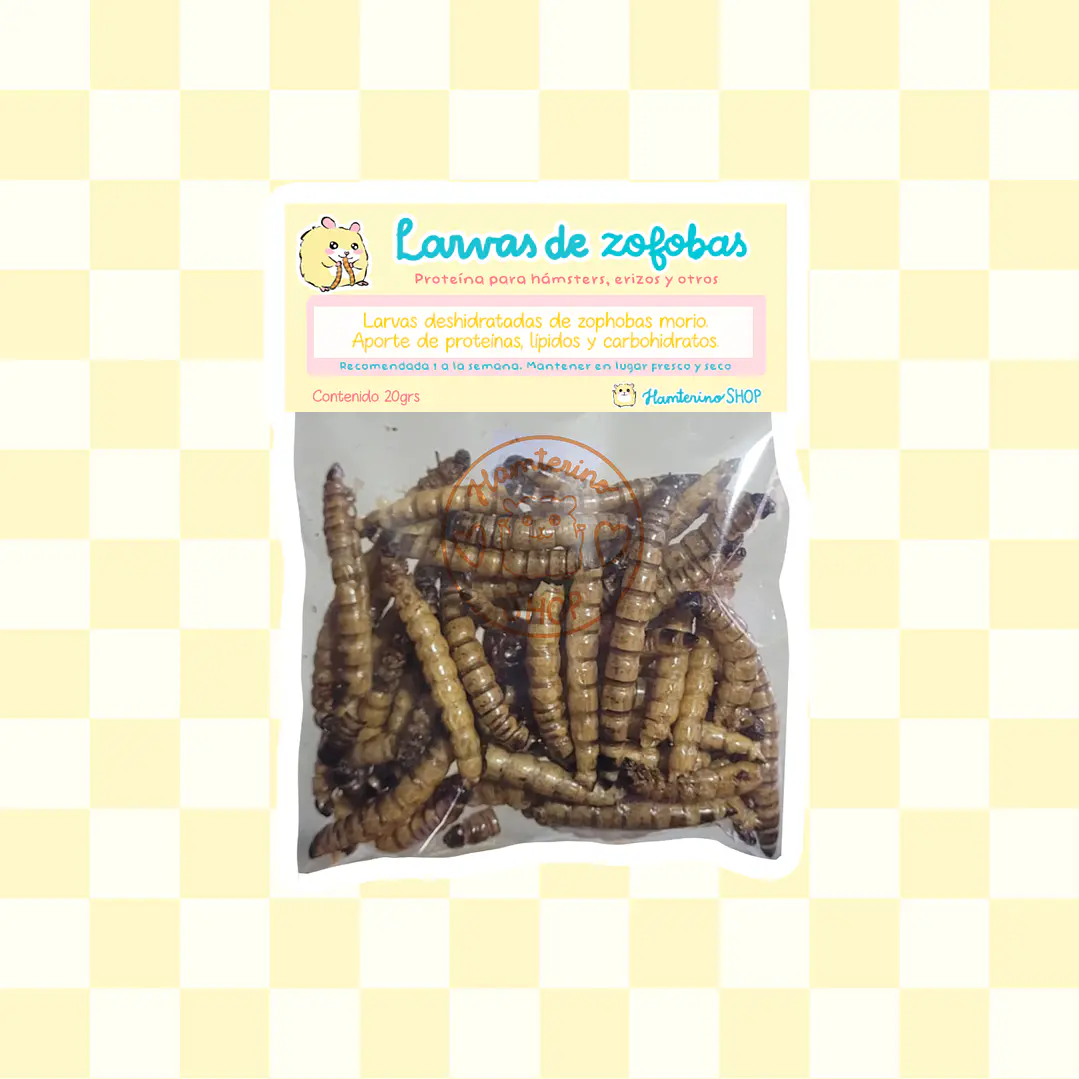 Larvas de Zofobas deshidratadas 20 grs 1