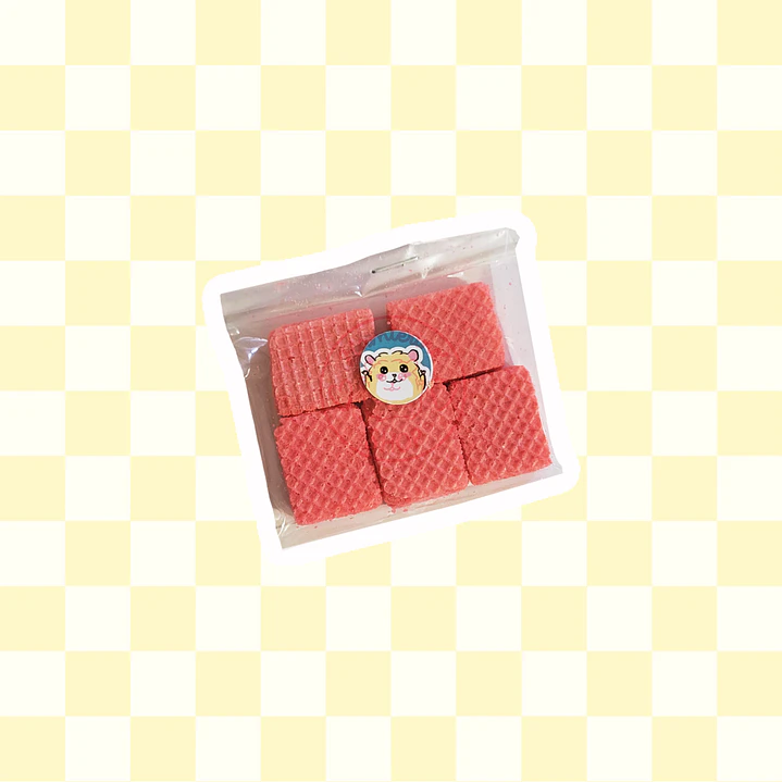Obleas de mascota sabor frutilla 2